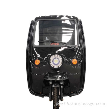 EEC 2023 Tre ruote Triciclo elettrico Cargo Motore di scooter di carico completamente chiuso con cabina